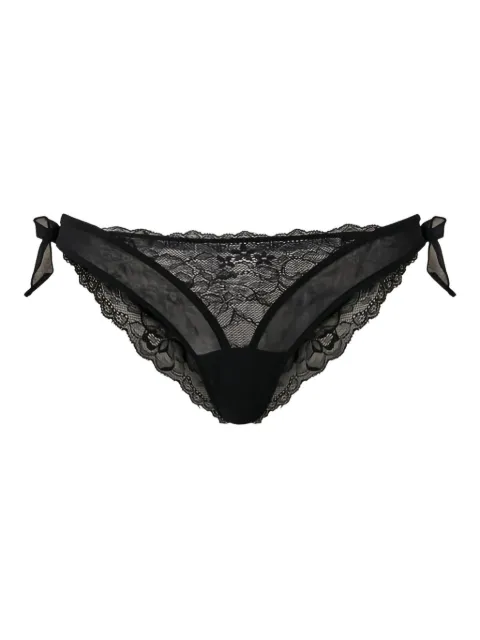 TWINSET lace bow-detail briefs Black 232LL6P77