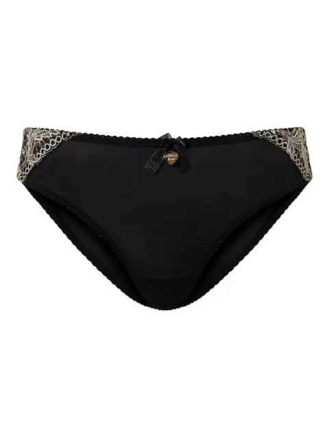 TWINSET tulle-panelled briefs Black 241LL6G66