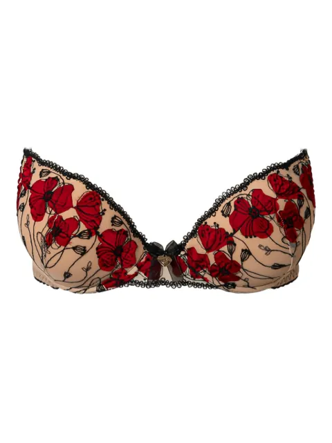 TWINSET floral-embroidered push-up bra Red 241LL6F44