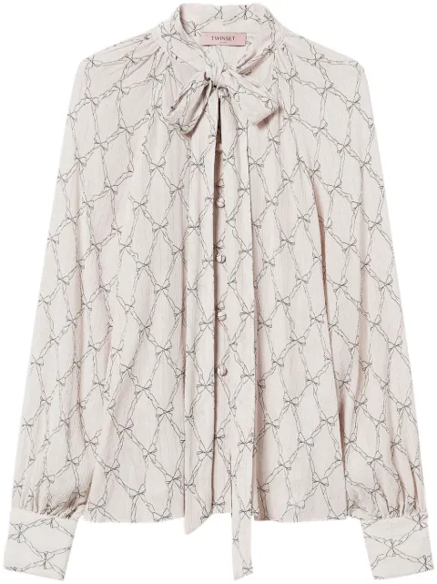 TWINSET graphic-print blouse Neutrals 242TT2442