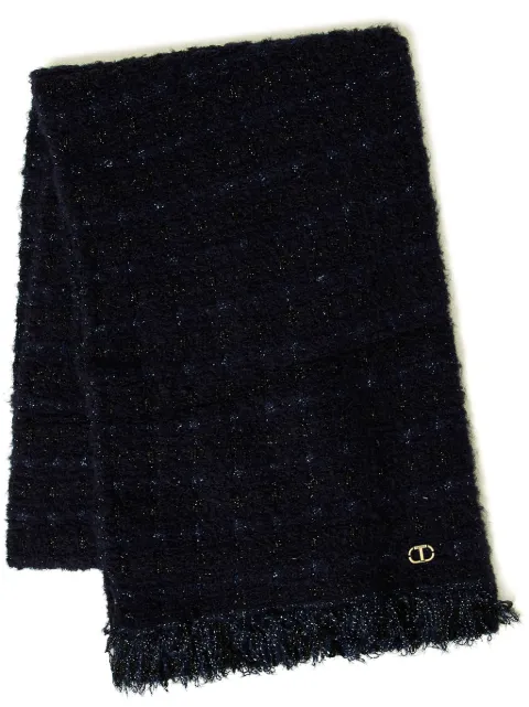 TWINSET lurex-detail scarf Blue 242TO507B