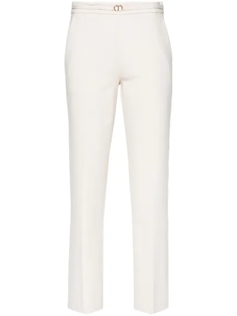 TWINSET Oval T creased trousers Neutrals 242TP224A