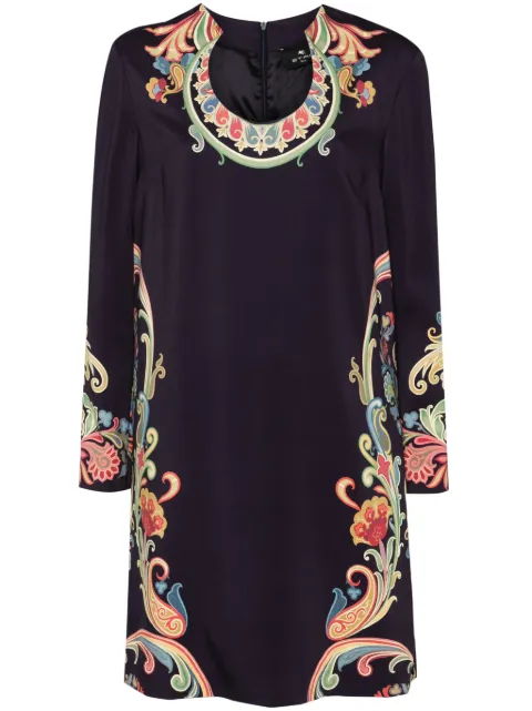 ETRO floral-print midi dress Blue WRHA015499SPD73