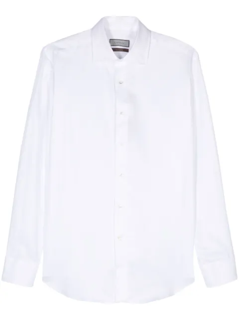 Canali spread-collar button-up shirt White NCL7018GR03299