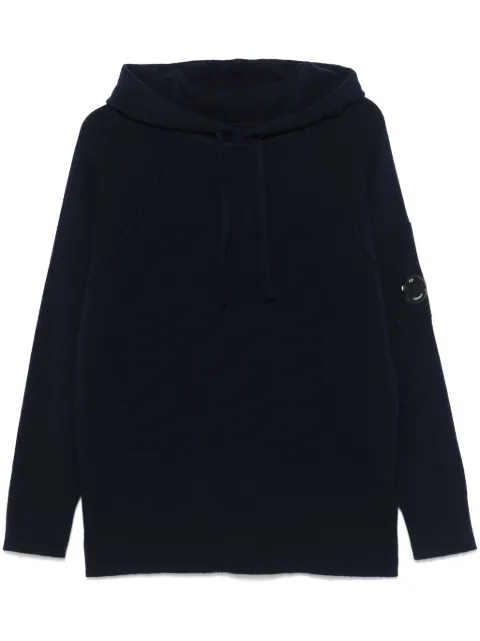 C.P. Company Lens-detail hoodie Blue 17CMKN149A110149A