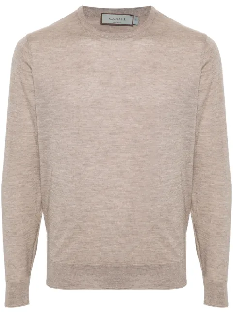 Canali fine-knit sweater Brown C0012