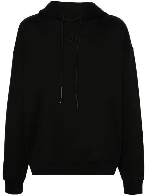44 LABEL GROUP logo-print hoodie Black B0030489FA529