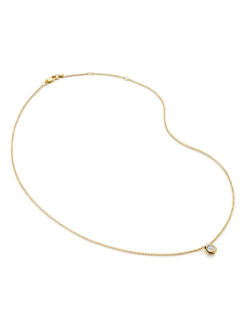 Monica Vinader diamond pear adjustable-chain necklace Gold GPNKPEARLGD