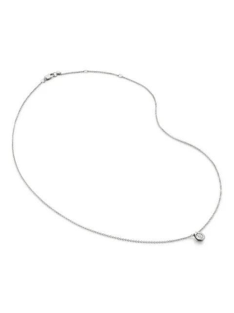 Monica Vinader Solitaire chain necklace Silver SSNKPEARLGD