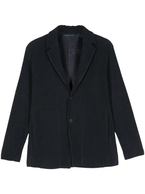 Homme Plissé Issey Miyake plissé-effect blazer Blue HP48JD401
