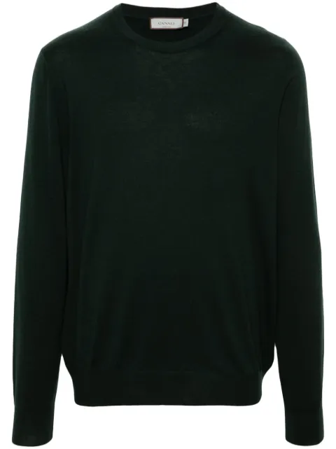 Canali crew-neck sweater Green C0012