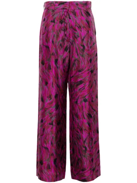 Lanvin brush stroke-printed trousers Pink RWTR00105992A24