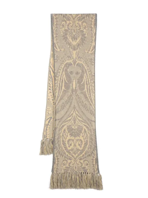 ETRO Barocco jacquard-knit scarf Yellow WATA0020AQ025