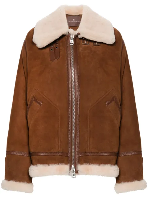 Ermanno Scervino suede jacket Brown D450D301BYI