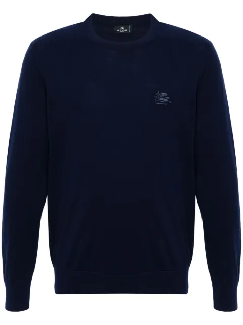 ETRO Pegaso-motif sweater Blue MRMA0017AC271