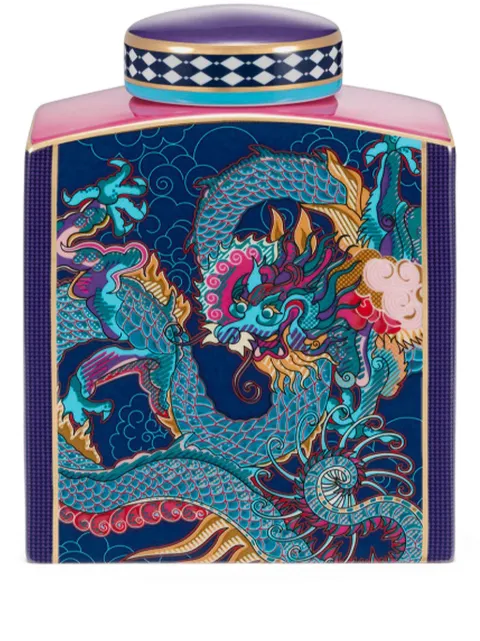 Shanghai Tang small Vivid Dragon Fine bone china jar Purple U6AHD244CW00