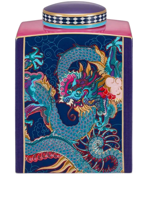 Shanghai Tang medium Vivid Dragon Fine bone china jar Purple U6AHD243CW00