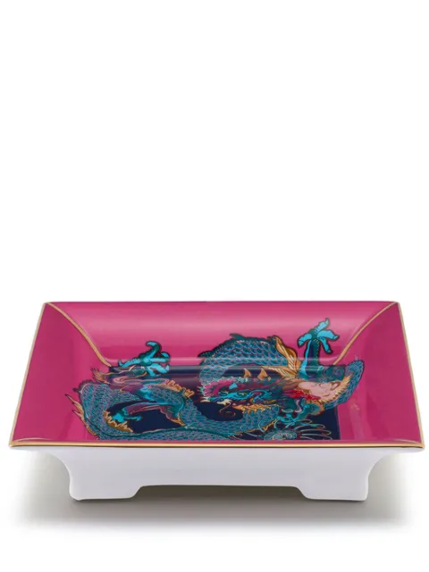 Shanghai Tang Vivid Dragon tray (18.3cm x 18.3cm) Pink U6AHD249BR00