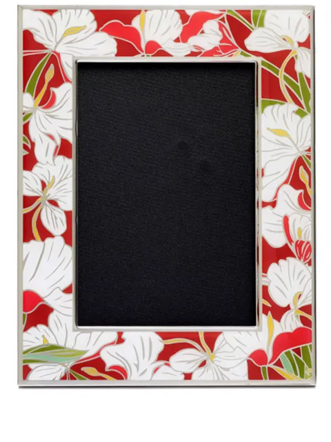 Shanghai Tang 4R Ginger Flower enamel photo frame Red A6AHC264DN00