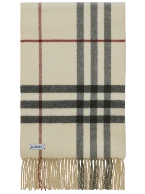 Burberry reversible check cashmere scarf Neutrals 8095224
