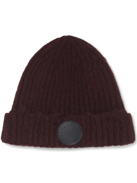 Stella McCartney distressed ribbed-knit beanie Brown 6K08923S2536