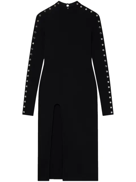 Stella McCartney long-sleeve leg-slit dress Black 6K08953S2532