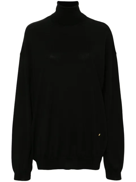 Moschino logo-plaque sweater Black J09075401
