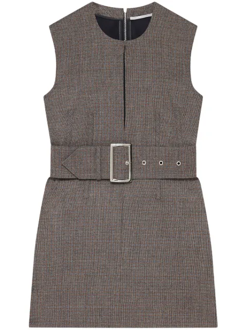 Stella McCartney sleeveless belted mini dress Grey 6A04483EJ790