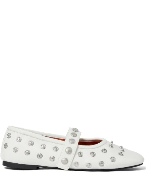 Stella McCartney stud-embellished ballerinas White 810473W1IL0