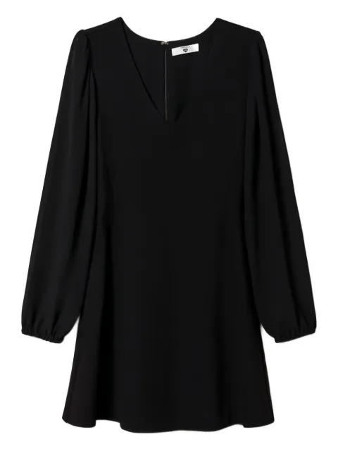 TWINSET georgette-sleeves V-neck mini dress Black 232LI2PFF