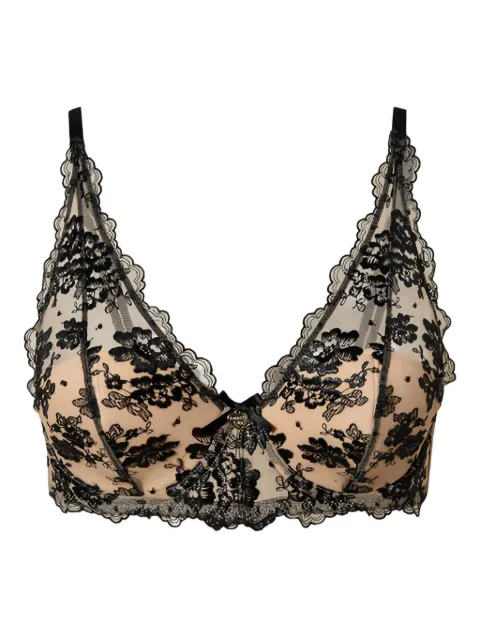 TWINSET embroidered-tulle bralette Neutrals 232LI6A33