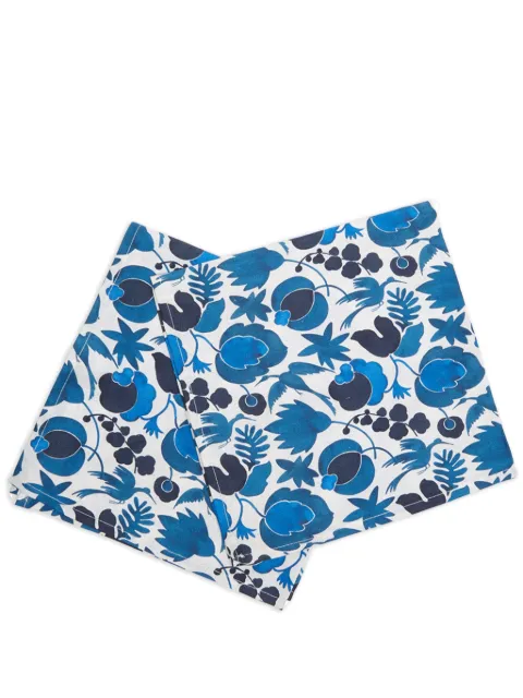 La DoubleJ Wildbird large napkins (set of two) Blue NAP0006LIN001BIR03BU03