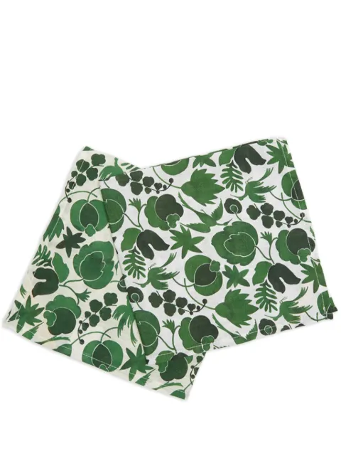 La DoubleJ Wildbird large napkins (set of two) Green NAP0006LIN001BIR03GR02