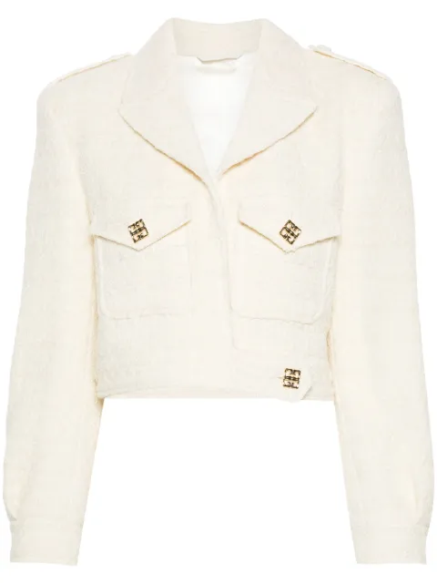 Givenchy cropped tweed jacket Neutrals BW30JK15MC