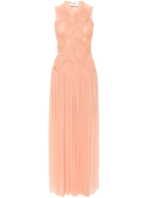 Atu Body Couture Emotional braided maxi dress Pink AT23266