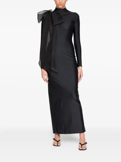 Atu Body Couture draped-detail maxi dress Black AT25014