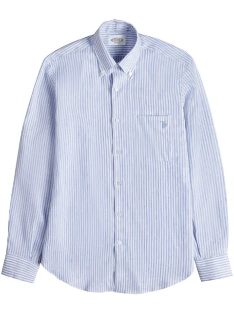 Tod's striped linen shirt Blue X6MA1496010WES
