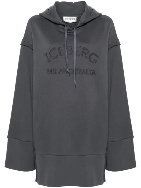 Iceberg logo-embroidered mini dress Grey H0216332
