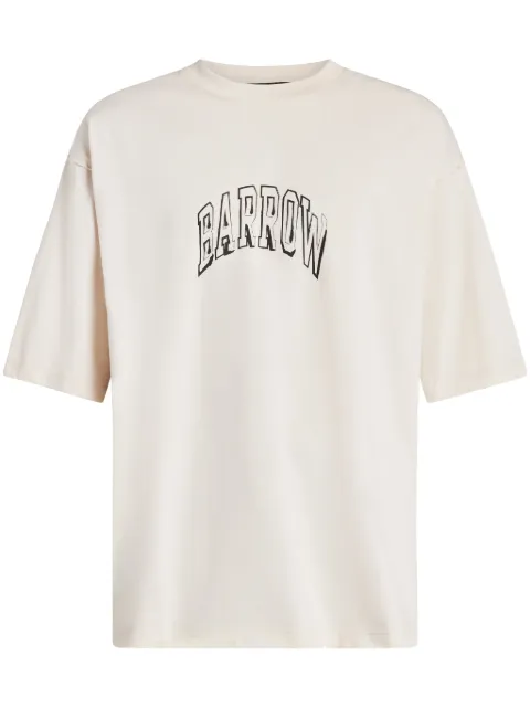 BARROW logo-print T-shirt Neutrals F4BWUATH068
