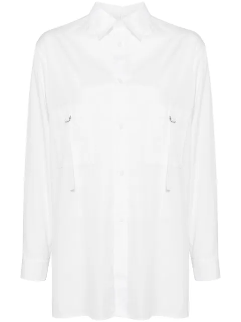 Y's back-tucked open-tab shirt White YOB15001