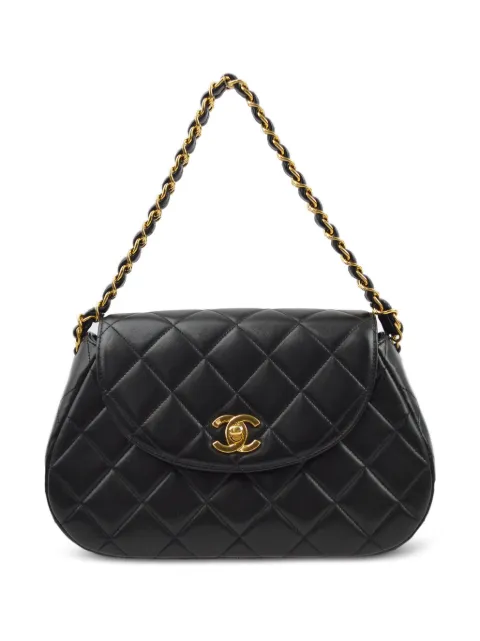 CHANEL Pre-Owned 1997 diamond-quilted leather handbag Black 4032715