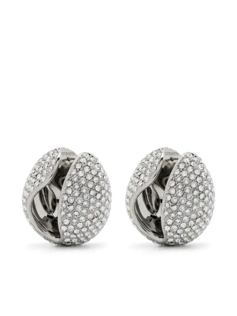 Coperni crystal-embellished logo earrings Silver COPBI04726