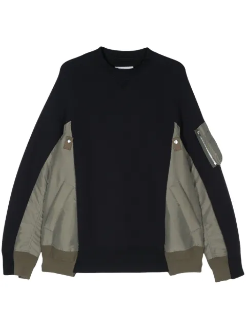 sacai panelled sweatshirt Blue SCM221