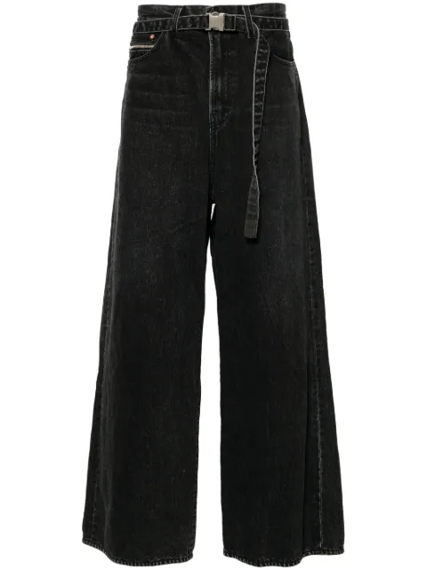 sacai wide-leg jeans Black SCM208