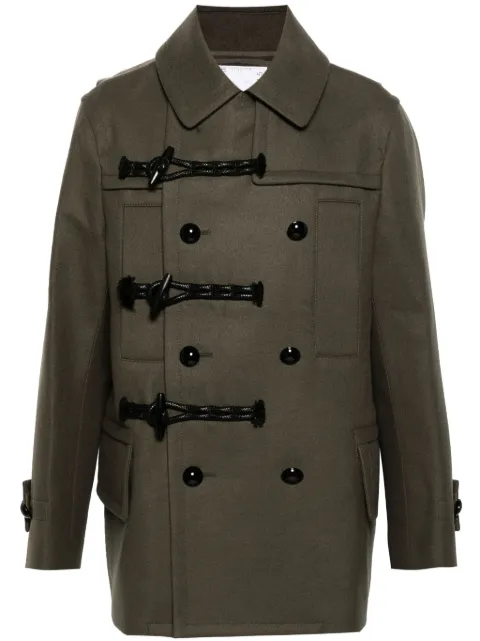 sacai wool duffle coat Green 2403415M