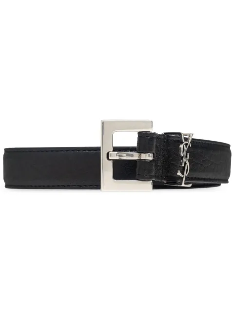 Saint Laurent Cassandre loop belt Black 612616AAC8A