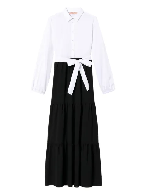 TWINSET poplin-tiered maxi dress Black 241TF2034