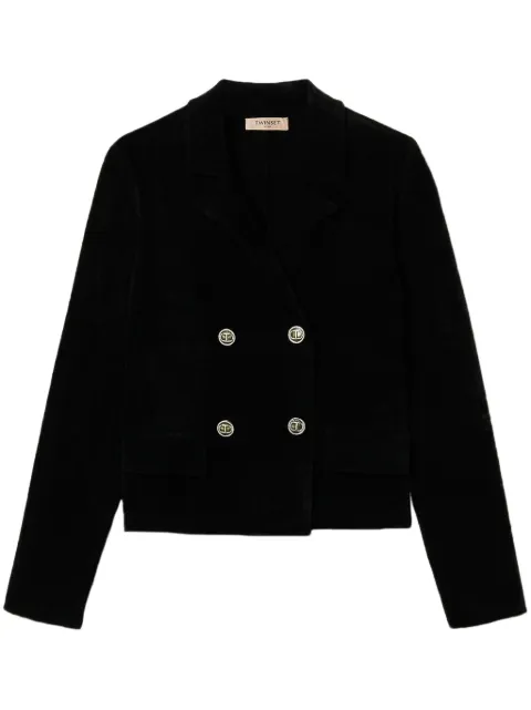 TWINSET knitted double-breasted blazer Black 242TT3230