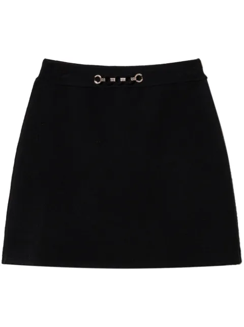 TWINSET rhinestone-appliqué mini skirt Black 242TP3183