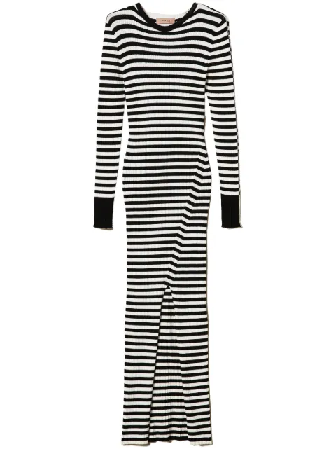 TWINSET striped knit dress Black 242TF3010